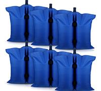 Woanger Lot de 6 Grands Sacs de Poids Robustes pour Tente - Sacs de Sable lestés pour Pieds de tonnelle, Tente de Jambe, abri Solaire, Trampoline, échelle de Piscine (Bleu)