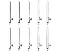 WOATOHO Lot de 10 goupilles à dégagement Rapide argentées de 1,5 mm et 1,8 mm, Barrettes à Ressort de Montre en Acier Inoxydable de qualité supérieure for Bricolage(22MM*1.8MM)