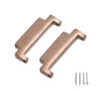 WOATOHO Lot de 2 connecteurs métalliques dorés, argentés et Noirs avec Broches à Ressort, connecteurs Flexibles for Bracelets de Montre de 20 mm et 22 mm(Rose Gold,22 * 22mm)