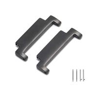 WOATOHO Lot de 2 connecteurs métalliques dorés, argentés et Noirs avec Broches à Ressort, connecteurs Flexibles for Bracelets de Montre de 20 mm et 22 mm(Black,20 * 22mm)