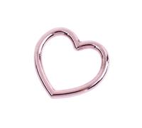 WOATOHO Lot de 5 Porte-clés en Forme de cœur, Couleur Noir/Rouge/Bleu, for décoration, Anneaux en métal macramé, 28 x 22 mm(Pink)