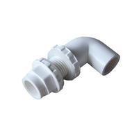 WOATOHO Raccord de Tuyau d'eau en PVC Blanc 16 mm, coude à 45 degrés, connecteur de Cadre de Serre Droit, 1 pièce(Blue)