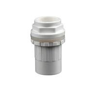 WOATOHO Raccords directs for tuyaux en PVC Blanc, 1 pièce, 20/25/32/40/50 mm, Joints de trop-Plein épais, raccord de vidange for Aquarium(50mm)