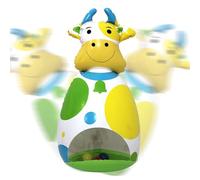 Wobble Toy - 3d Inflatable Cow Figure with Fun Wobbling Action | Engaging Play Toy for Boys and Girls | Interactive Desk Ornament, Travel-Friendly Bouncer, Cute Game Piece for Birthday or Classroom