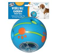 Wobble Wag Giggle Balle à friandises Interactive pour Chien et Distributeur de friandises, Sons de Rire Amusants lorsqu'ils sont roulés ou secoués, Excellent pour Les Chiens, Les Animaux de Compagnie