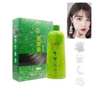 WOBBLO Brimnes Shampoo, Shampooing Brimies, Shampoing Teinture pour Cheveux Noirs, Shampooing à base de plantes sans bord, Shampooing Teinture pour cheveux à bulles de plantes, Shampooing rapide pour
