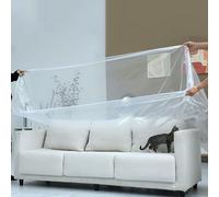 Wobestod 10 pièces épaisses Housses anti-poussière Couverture 1.8M transparente Couverture élastique de protection réutilisable pour appareils ménagers, meubles, tables (200 * 290cm)
