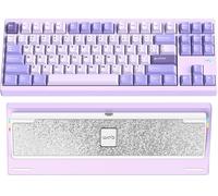 WOBKEY Crush 80 Reboot CNC Aluminium Fermeture Rapide 5 Secondes Triple Modes de Connexion Clavier Mécanique avec Acoustique Supérieure (Pro Violet)