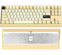 WOBKEY Crush 80 Reboot CNC Aluminium Fermeture Rapide 5 Secondes, Trois Modes de connexion, Clavier mécanique avec acoustique supérieure (Pro Jaune)
