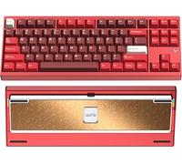 WOBKEY Crush 80 Reboot CNC Aluminium Fermeture Rapide 5 Secondes, Trois Modes de connexion, Clavier mécanique avec acoustique supérieure (Pro Rouge)