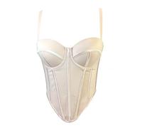 Woboren Bustier Corset Crop Top Soutien-gorge Clubwear Slim Vest Costume