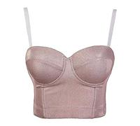 Woboren Punk Pétillant Bustiers Deium Push Push Up Coupe Top Burlesque Party Danse Clubwear pour Les Femmes Lingerie