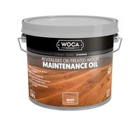 WOCA Denmark Maintenance Oil White 2,5 l - Renforce le grain et la brillance naturelle - Finition anti-taches - Facile à utiliser