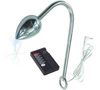 WOCAO Crochet anal électrochoc avec boules/E-Stim Sex Electrostimulation SM Sex Toys Masseur Prostate/Anal/Butt Plug Crochet Stimulateur en acier inoxydable-40mm