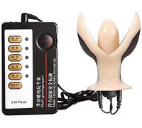 WOCAO Electro Shock Electro Stimulation Plug Anal Vibrateur Electro Butt Plug Silicone Anal Dilator Masseur Électrique E-Stim Sex Toys Pour Hommes Femmes Masturbateurs-Rose