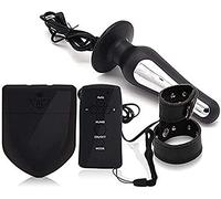 WOCAO Électrostimulation Masturbation masculine Anneau de pénis Plug vaginal anal Télécommande sans fil Kit de choc électrique Jouets sexuels pour adultes Formation Accessoires de punition