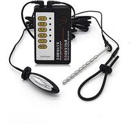 WOCAO Kit d'électrostimulateur Ensemble de courant de stimulation électronique avec anneau de pénis dilatateur d'urètre et plug anal/plug anal Bd-Sm Massager Masturbateur Sex Toy
