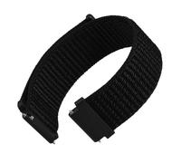 WOCCI 16mm Réglable Nylon Bracelet Montre avec Fermeture Auto-agrippante, Bande Sport pour Homme et Femme (Noir)
