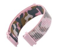 WOCCI 18mm Réglable Nylon Bracelet Montre avec Fermeture Auto-agrippante, Bande Sport pour Homme et Femme (Rose Camo)