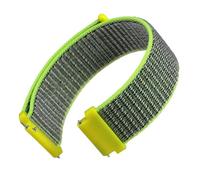 WOCCI 18mm Réglable Nylon Bracelet Montre avec Fermeture Auto-agrippante, Bande Sport pour Homme et Femme (Jaune Vif/Gris)