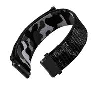 WOCCI 20mm Réglable Nylon Bracelet Montre avec Fermeture Auto-agrippante, Bande Sport pour Homme et Femme (Noir Camo)