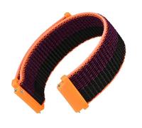 WOCCI 20mm Réglable Nylon Bracelet Montre avec Fermeture Auto-agrippante, Bande Sport pour Homme et Femme (Baie Noire)