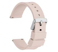 WOCCI Bracelets de Montre en Silicone, Boucle en Acier Inoxydable Argenté, Libération Rapide, Bandes de Rechange en Caoutchouc Souple 13 Couleurs, 14mm 16mm 18mm 19mm 20mm 21mm 22mm 24mm