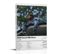 WOCGHWPOT J. Cole Poster 2014 Forest Hills Drive - Décoration murale imperméable pour salon, salle de bain, cuisine - Multifonctionnel - Impression moderne facile à nettoyer - Cadeau décoratif - 40 x