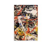 WOCGHWPOT Jackson Pollock Convergence Poster mural imperméable pour salon, salle de bain, cuisine - Impression moderne - Multifonctionnel - Facile à nettoyer - Cadeau décoratif - 40 x 60 cm - Style
