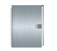 Wochen-Cheftimer A5, Alu silber 2027: Wochenkalender. Silberner Terminkalender in Aluoptik. Buch-Kalender mit Eckperfoation und Spiralbindung. Taschenkalender zum Planen von Terminen.