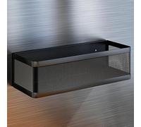 WOCHUANGSI 1 étagère à épices magnétique pour réfrigérateur - Fixation murale - Pour gadgets de cuisine - Noir - 35 x 13 x 9 cm (L x l x H)