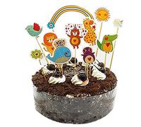 Wocuz DIY pour cupcakes Décoration de gâteaux avec nourriture Picks pour enfants dragées de fête d'anniversaire Rainbow