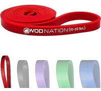 WOD Nation Bande d'assistance à la Traction - Idéale pour l'assistance à la Traction, Les tractions, Les Exercices de Bandes de résistance, Les étirements, - Bande Rouge Unique