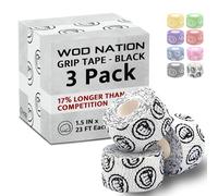 WOD Nation Strap Doigt - Tape Crossfit - 3 Rouleaux (7m) Cohesive Tape Elastique - Hook Grip Tape Coton résistant à la Transpiration, Respirant, Haltérophilie, Crossfit, Callisthénie (Blanc)