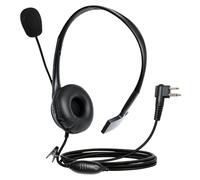 WODASEN Casque supra-auriculaire avec micro PTT pour radio simple oreille pour CP100 CP185 CP200d CLS1110 CLS1410 RDM2070D RDU2080D (pour Motorola 2 broches)