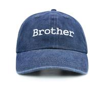 Wodeal Chapeau de frère avec coffret cadeau pour garçons, casquette de baseball amusante en coton brodé pour enfants, petit-fils, bleu marine, Taille unique