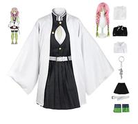 WODEJIAOBAO Kanroji Mitsuri - Costume d'anime - Costume de tueur de démons Kamado - Manteau - Ensemble complet pour Halloween, fête, uniforme - Pour femme et fille