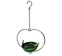 Wodesitiy Station de Nourrissage pour Oiseaux,Station de nourrissage en Fer en Forme de cœur - pour Balcon, Jardin, terrasse, Observation des Oiseaux,pour Jardin Balcon Observer Eau Animaux Volière