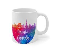 Wodevor Tasse à café amusante Canada Toronto Tasse à thé en céramique avec citation Gentle City Country Fine Art - Cadeaux pour maman, adultes, grand-père, personnes âgées, 325 ml, blanc