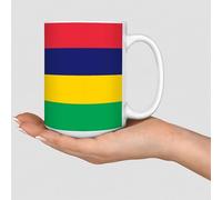 Wodevor Tasse à café en céramique blanche brillante avec carte de l'État de l'île Maurice, marins et marins, pour pendaison de crémaillère, cadeau d'Halloween, fête des pères, anniversaire pour Bestie