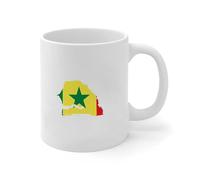 Wodevor Tasses à café amusantes en céramique avec drapeau du Sénégal, style bohème patriotique, maquette, cadeaux pour enseignants, grand-mère, grand-père, garçons, 325 ml, blanc