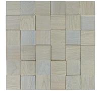 wodewa 3D Revêtement Mural Bois Adhesif Chêne Gris 30x30cm Parement Bois Lambris Plaquette de Parement Intérieur Panneaux Muraux Decoration Murale Interieur