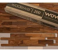 Wodewa Panneau mural design 3D bois de noyer 0,096 m² Revêtement intérieur en bois