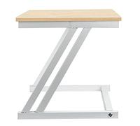 WODFARR 2 Niveaux Support de Four à Micro-Ondes Étagère de Rangement pour Micro-Ondes Support de Four Électrique Etagere Micro Onde en Acier au Carbone et Bois (Chêne Clair, 57x38x38 cm)