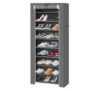 WODFARR Armoire à Vêtements, Penderie, Tissu Non-tissé, Cadre Métallique, pour Chambre, Couloir, Dressing.60 * 30 * 160cm, Gris foncé