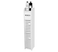 WODFARR Armoire de Salle de Bain étroite, Meuble de Rangement, Petit Meuble pour Toilette avec Porte et Étagères pour Petits Espaces (17x15x78 cm)