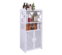 WODFARR Armoire de Salle de Bain étroite, Meuble de Rangement, Petit Meuble pour Toilette avec Porte et Étagères pour Petits Espaces (40x25x90 cm)