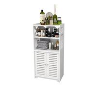 WODFARR Armoire de Salle de Bain étroite, Meuble de Rangement, Petit Meuble pour Toilette avec Porte et Étagères pour Petits Espaces (75x22x36 cm, 2 Portes)
