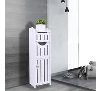 WODFARR Armoire de Salle de Bain étroite, Meuble de Rangement, Petit Meuble pour Toilette avec Porte et Étagères pour Petits Espaces (20x18x78 cm)
