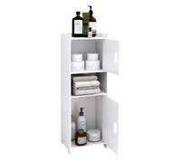 WODFARR Armoire de Salle de Bain étroite, Meuble de Rangement, Petit Meuble pour Toilette avec Porte et Étagères pour Petits Espaces (24x20x72 cm)